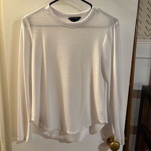 Banana Republic | White Luxespun Long Sleeve Tee Shirt